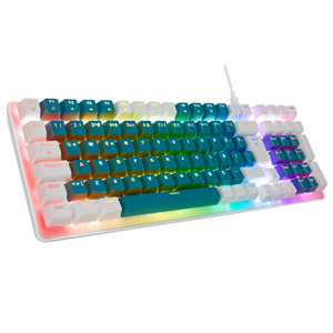 ACER eMachines, EAK100, Yeşil/Beyaz, USB Kablolu, RGB Backlight, RED Switch, Mekanik, Türkçe Q, 100 Tuşlu, Gaming Klavye