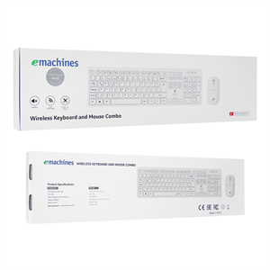 ACER eMachines, EAK920, Beyaz, 2.4Ghz Kablosuz, Türkçe Q, Klavye Mouse Set