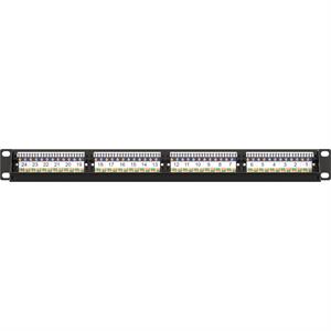 AGER AC-611-24E 8P8C,LSA,ALTIN KONTAK 24 PORT CAT6 DOLU 1U ZIRHSIZ PATCH PANEL