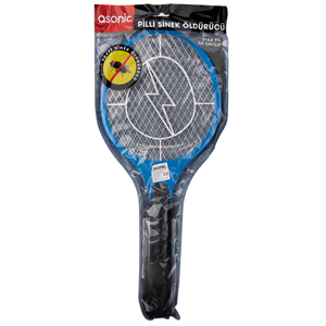 ASONIC AS-A22, Mavi, 2000V, Raket Tipi, Kalem Pilli, Sinek Öldürücü