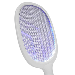 ASONIC AS-A25, Beyaz-Gri, 3000V, Raket Tipi, UV Mor Işıklı, 1200mAh, Bataryalı, Şarj Edilebilir, Sinek Öldürücü