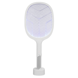 ASONIC AS-A25, Beyaz-Gri, 3000V, Raket Tipi, UV Mor Işıklı, 1200mAh, Bataryalı, Şarj Edilebilir, Sinek Öldürücü