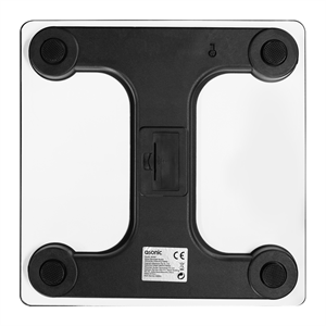 ASONIC BS260, Beyaz, Bluetooth Destekli, Baskül. LCD Gösterge, 260x260mm, 180Kg a kadar ölçme.