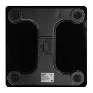 ASONIC BS260, Siyah, Bluetooth Destekli, Baskül. LCD Gösterge, 260x260mm, 180Kg a kadar ölçme.
