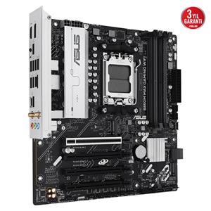 ASUS B850M MAX GAMING WIFI, 4xDDR5, 3x M2, HDMI, DP, Type-C, Wi-Fi 6, Bluetooth v5.4, AM5 Soket GAMING Anakart