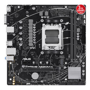 ASUS PRIME A620M-K, 2xDDR5, 1x M.2, D-SUB, HDMI, AM5 Soket Anakart