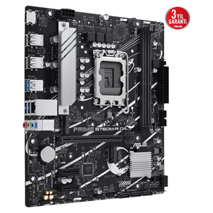 ASUS PRIME B760M-R D4, 2xDDR4, 2x M.2, HDMI, 12-13-14.Nesil, LGA1700 Soket, Anakart