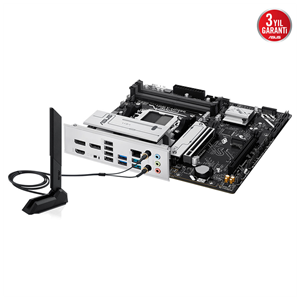 ASUS PRIME B850M-A WIFI, 4xDDR5, 3xM.2, 2xDP, HDMI, Type-C, Wi-Fi 6, Bluetooth 5.3, AM5 Soket Anakart