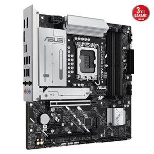 ASUS PRIME B860M-A WIFI, 4xDDR5 2x M.2, HDMI, 2xDP, Wİ-Fİ 6E, Bluetooth v5.3, Type-C, Intel Core Ultra CPU(Seri 2), LGA1851 Soket Anakart