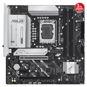ASUS PRIME B860M-A WIFI, 4xDDR5 2x M.2, HDMI, 2xDP, Wİ-Fİ 6E, Bluetooth v5.3, Type-C, Intel Core Ultra CPU(Seri 2), LGA1851 Soket Anakart