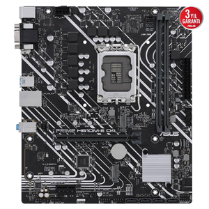 ASUS PRIME H610M-E D4-CSM, 2xDDR4, 2x M.2, D-SUB, HDMI, DP, 12-13.14.Nesil, LGA1700 Soket, Anakart