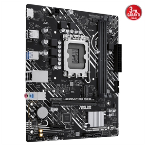 ASUS PRIME H610M-F D4 R2.0, 2xDDR4, M.2, HDMI, 12-13.14.Nesil, LGA1700 Soket, Anakart