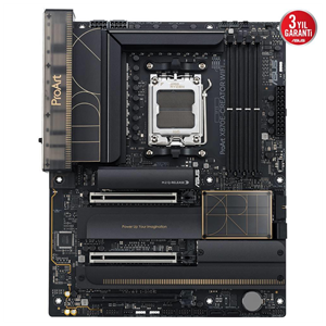 ASUS PROART X870E-CREATOR WIFI, 4xDDR5, 4xM.2, HDMI, DP, Type-C, PCIe 5.0, Wi-Fi 7, Bluetooth v5.4, AM5 Soket GAMING Anakart