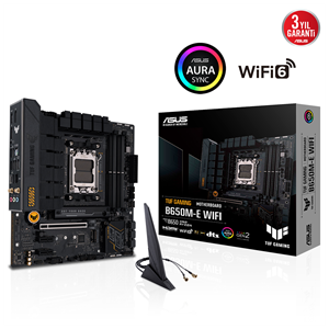 ASUS TUF GAMING B650M-E WIFI, 4xDDR5, 2x M.2, HDMI, DP, Type-C, Wi-Fi 6, Bluetooth v5.2, AM5 Soket GAMING Anakart