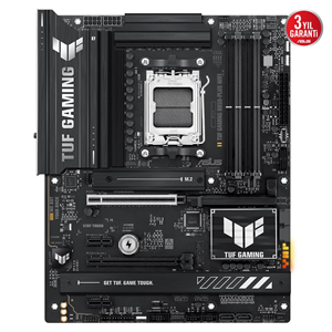 ASUS TUF GAMING B850-PLUS WIFI, 4xDDR5, 3x M.2, HDMI, DP, Type-C, Wi-Fi 7, Bluetooth v5.4, AM5 Soket GAMING Anakart