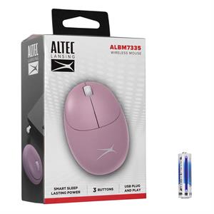 Altec Lansing ALBM7335 Pembe 2.4GHz USB 1200DPI Alkalin Pilli Kablosuz Mouse