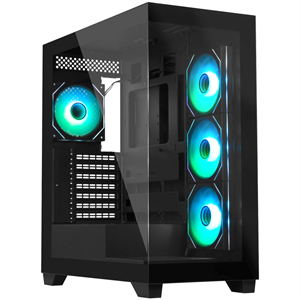 BitFenix CETO 500, 750W 80+ Bronz, Tempered Glass, ARGB, ATX, Akvaryum GAMING KASA