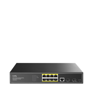 CUDY GS2008PS2 8 Port Gbit 8 Port PoE+ 130W 2xSFP Desktop/Rackmont Yönetilebilir (L2) Metal Kasa Switch