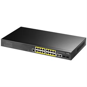 CUDY GS2018PS2-200W 18 Port Gbit 16 Port PoE+ 200W 2xGbit+2xSFP Uplink Rackmount Yönetilebilir (L2) Switch