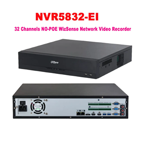 DAHUA  NVR5832-EI, 32Kanal, 32Mpix, H265+, 8 HDD Desteği, 1080P Kayıt, 384Mbps Bant Genişliği, 2 Port GigaBit Lan, RAID 0/15/6/10, NVR