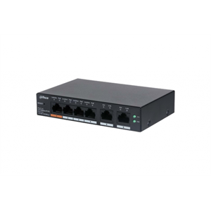 DAHUA CS4006-4ET-60, 4 Port, Megabit, PoE 60W, 2 Port Uplink, Cloud Yönetilebilir, Switch
