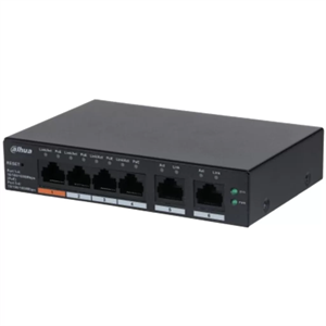 DAHUA CS4006-4GT-60, 4 Port, Gigabit, PoE 60W, 2 Port Uplink, Cloud Yönetilebilir, Switch
