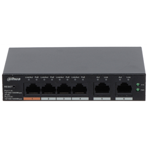 DAHUA CS4006-4GT-60, 4 Port, Gigabit, PoE 60W, 2 Port Uplink, Cloud Yönetilebilir, Switch