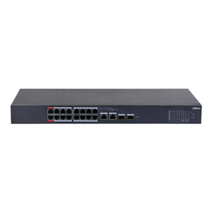 DAHUA CS4218-16ET-190, 16Port, Megabit, PoE 190W, 2 Port SFP Gigabit Combo, Cloud Yönetilebilir, Switch