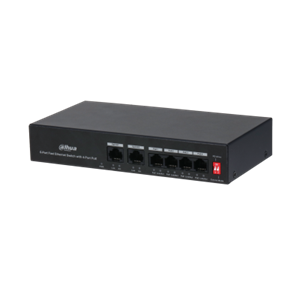DAHUA DH-PFS3006-4ET-36 6 Port Mbit 4 Port PoE 36W 2xMbit Uplink Desktop Yönetilemez Switch
