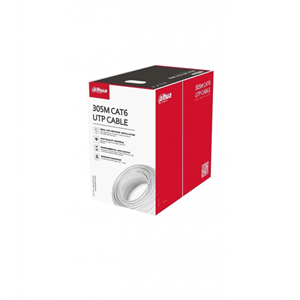 DAHUA DH-PFM920I-6UN-C, CAT6 305m, 24AWG 0.53mm, UTP, %100 Bakır, PVC, Kablo, Beyaz Renk