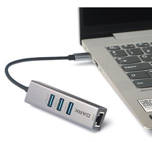 DARK DK-AC-U31X3GL Type-C to RJ45 Gigabit 3xUSB 3.0 Hub Çoklayıcı