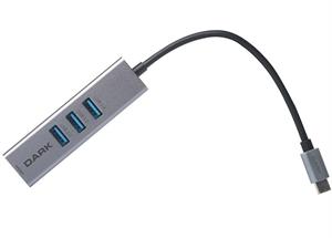 DARK DK-AC-U31X3GL Type-C to RJ45 Gigabit 3xUSB 3.0 Hub Çoklayıcı