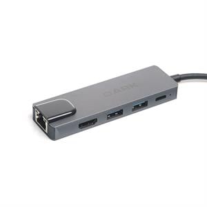DARK DK-AC-U31X46 5i 1 Arada USB 3.1 Type-C to Ethernet / HDMI USB 3.0 - USB 2.0 / USB-C 65W Macbook Port Çoklayıcı HUB