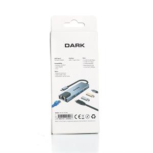 DARK DK-AC-U31X46 5i 1 Arada USB 3.1 Type-C to Ethernet / HDMI USB 3.0 - USB 2.0 / USB-C 65W Macbook Port Çoklayıcı HUB