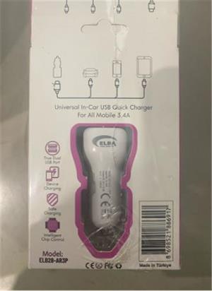 ELB28-AR3P ELBA 3.4A  2USB ARAÇ BAŞLIK