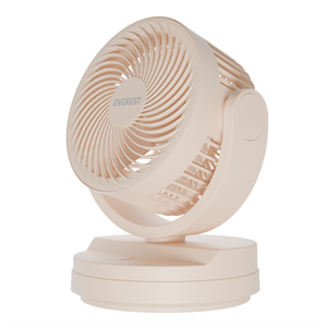 EVEREST EFN-509, KREM, 3 Kademeli Hız, 17,5cm 3 Kanat Pervane ve Çerçeve, Masaüstü, USB Vantilatör