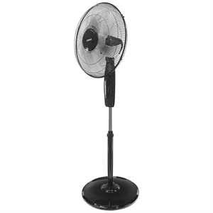 EVEREST FAN11, SİYAH, CoolAir, 3 Kademeli Hız, 40cm 5 Kanat Pervane ve Çerçeve, 45W, Otomatik Salınım, Yükseklik Ayarlı Vantilatör