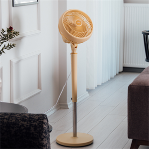 EVEREST FAN12, KREM, DynaBreeze, 3 Kademeli Hız, 3 Kanat Pervane ve Çerçeve, Çift Motorlu 70W, Otomatik Salınım, Yükseklik Ayarlı Vantilatör