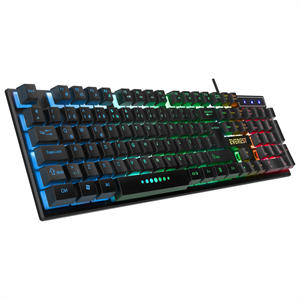 EVEREST KM-198, Luminax, Rainbow Işıklı, Türkçe Q, USB Kablolu, Gaming, Klavye Mouse Set