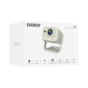 EVEREST PJ05, 400 LED Lümen, 1920X1080P, 1xHDMI, 1xUSB, RJ45, WiFi 6, Bluetooth, 30.000 Saat Led Ömrü, 1.5W Speaker, Android 9, 4K Destekli Projeksiyon Cihazı