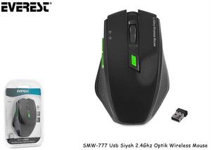 EVEREST SMW-777 USB Kablosuz 2.4Ghz siyah Mouse