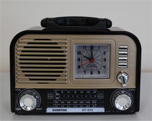 Everton RT-670 Bluetooth Usb-Micro Sd Saatli Nostaljik Radyo