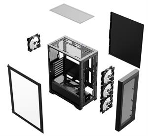 FRISBY FC-9480G 600w 80+ Siyah RGB Fan Mid Tower ATX Kasa