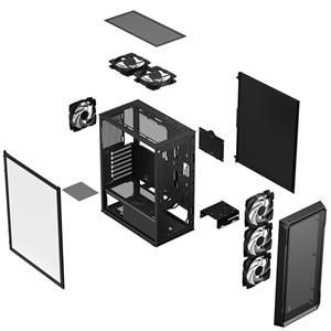 FRISBY FC-9485G 600w 80+ Siyah RGB Fan Mid Tower ATX Kasa