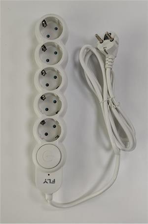 Fly 3394-01 5li 2mt Anahtarlı  Akım Korumalı Priz 2500w