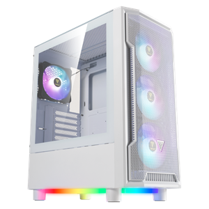 GAMDIAS ATHENA M6 Lite WH, 850W, 80+ Bronze, Tempered Glass, Mesh, ARGB, ATX, White Edition, GAMING KASA