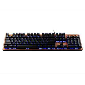 GAMDIAS AURA GK1, USB Kablolu, İngilizce,  Çok Renkli Arka Aydınlatma, Red Mekanik Switch, Bronz Edition, Gaming Klavye