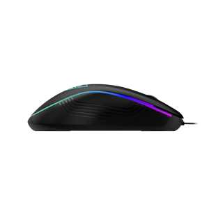 GAMDIAS AURA GS3, Çok Renkli Aydınlatma,  USB Kablolu, 6 Tuşlu, Gaming Mouse, 3.600 DPI, Siyah