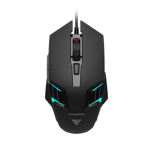 GAMDIAS AURA GS4, Çok Renkli Aydınlatma,  USB Kablolu, 6 Tuşlu, Gaming Mouse, 3.600 DPI, Siyah