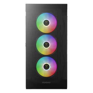 GAMDIAS TALOS E2 Elite, 850W, 80+ Bronze, Tempered Glass, ARGB, ATX GAMING KASA